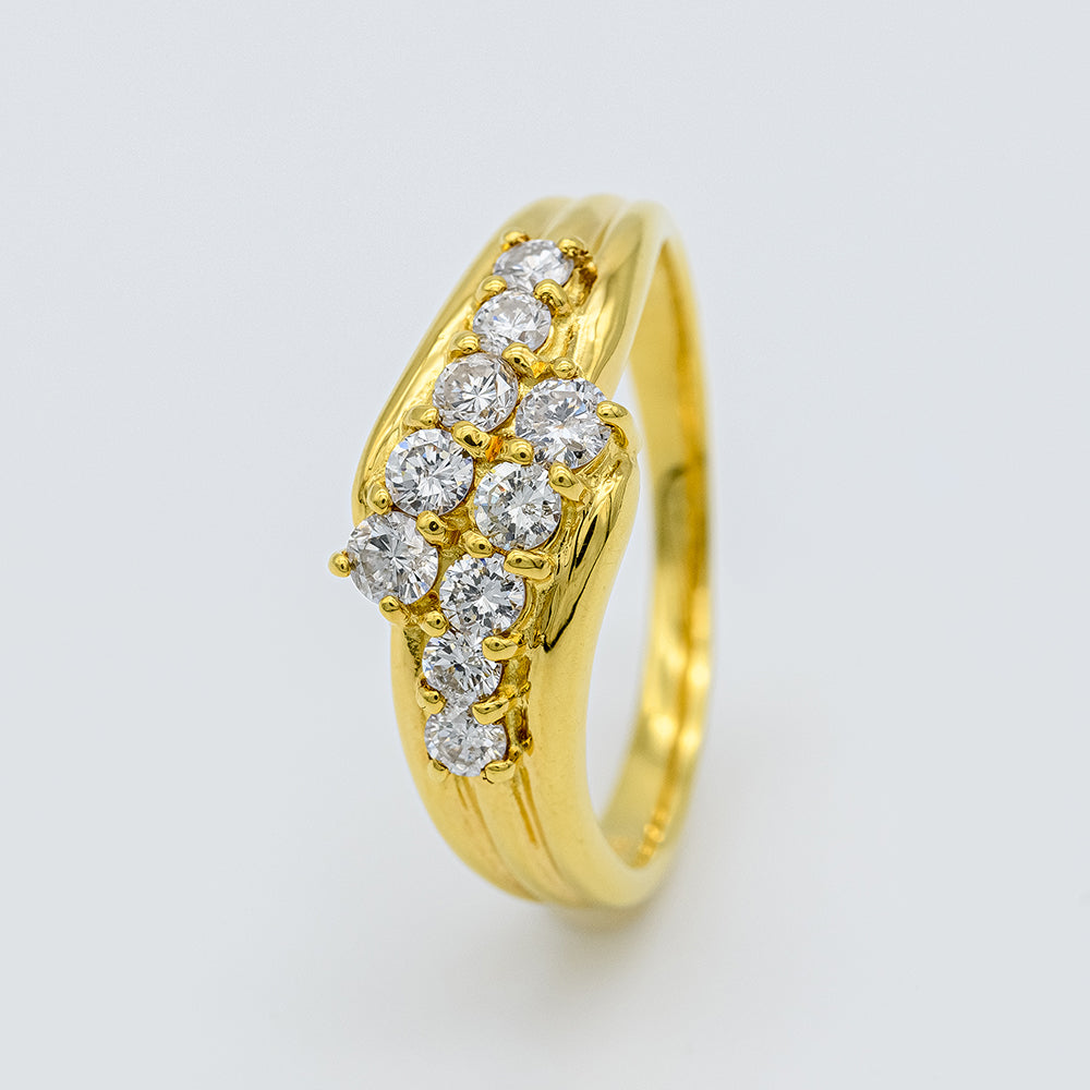 おまけ付】 【JB-3979】K18 天然ダイヤモンド リング リング(指輪 